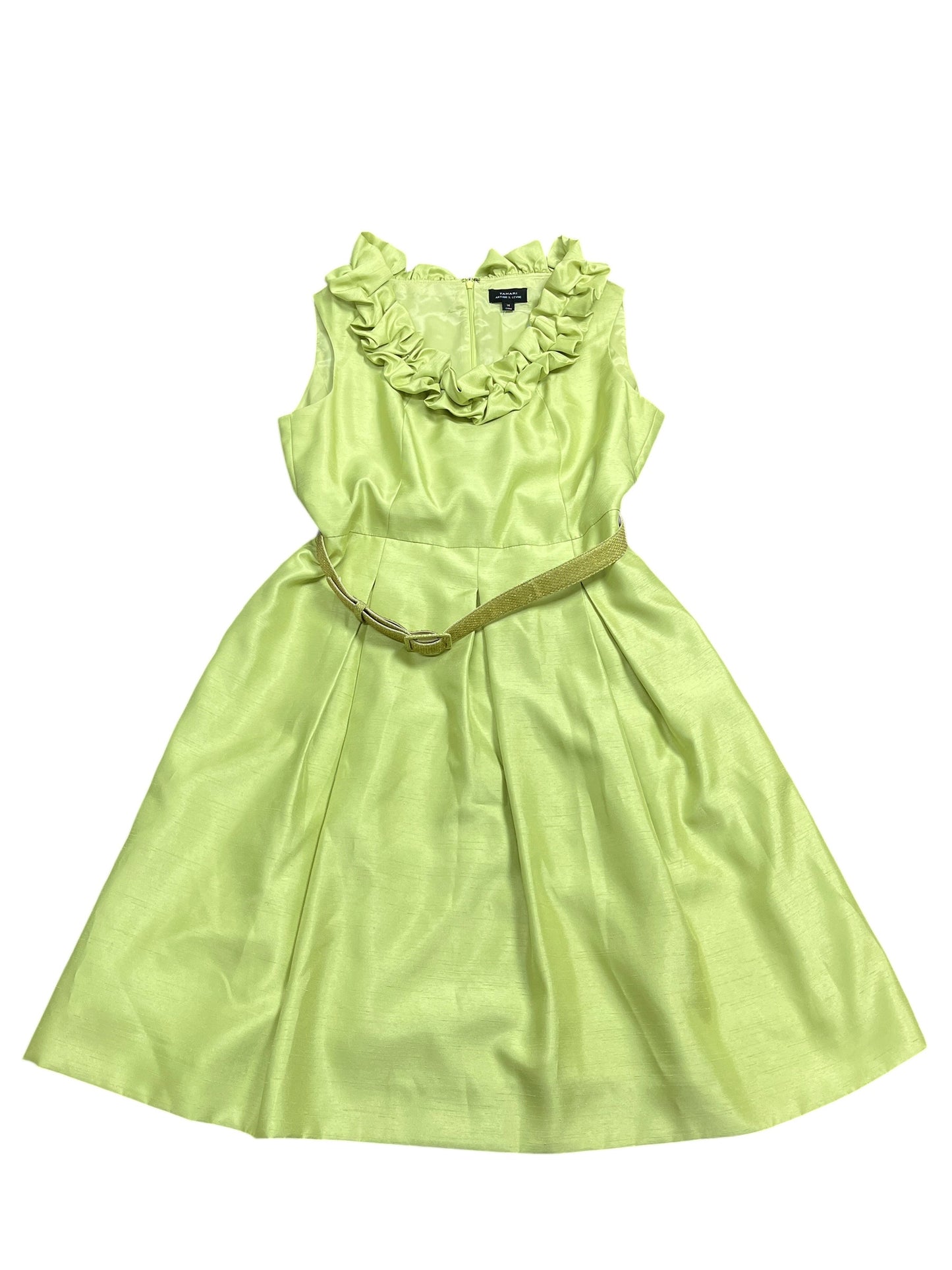 Dress Party Midi By Tahari By Arthur Levine In Green, Size:Xl
