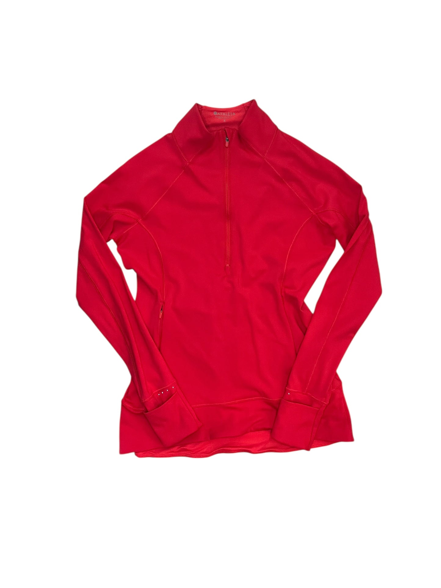 Athletic Top Ls Collar By Athleta In Red, Size:S