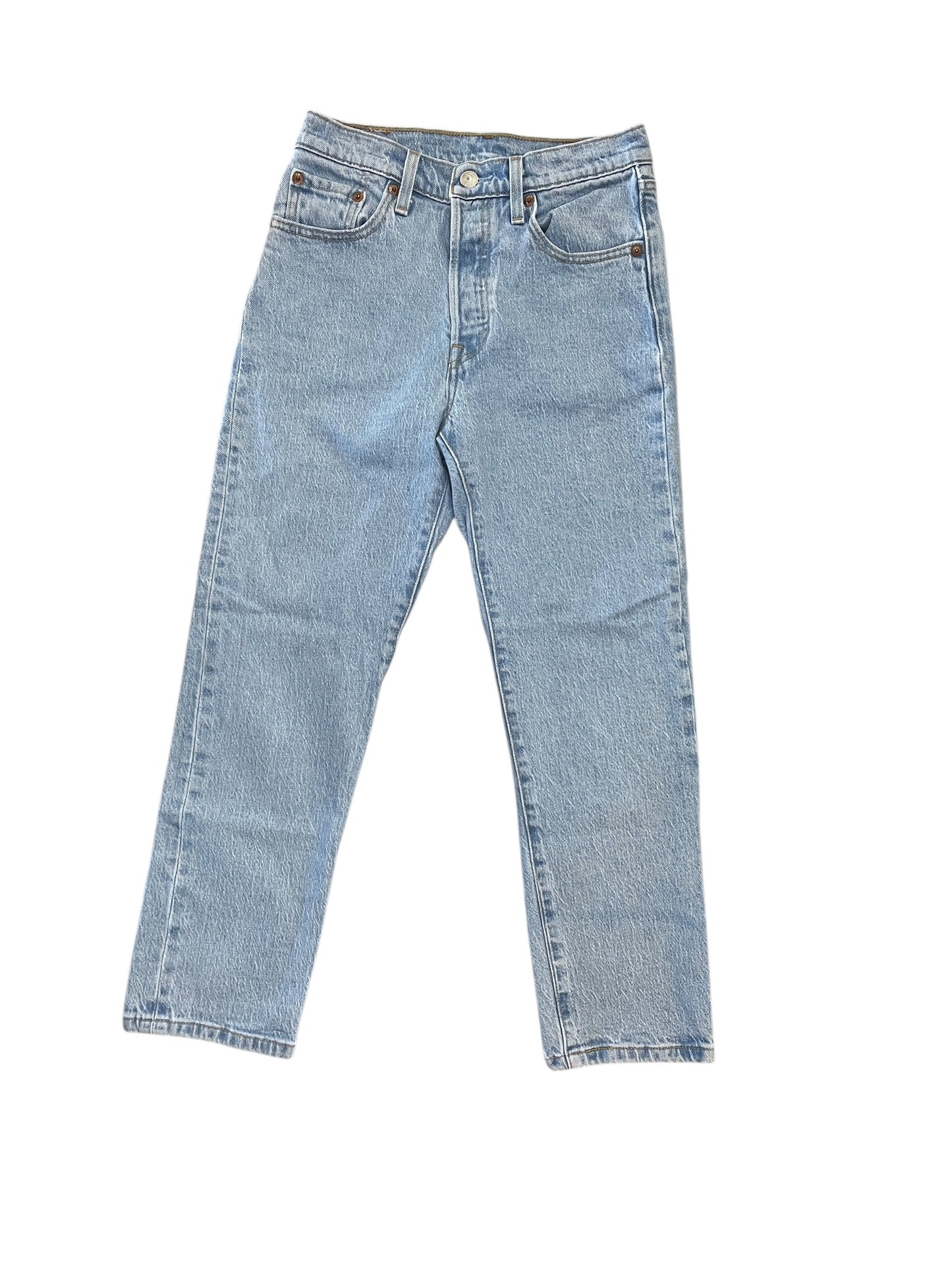 Jeans Straight By Levis In Blue Denim, Size:0