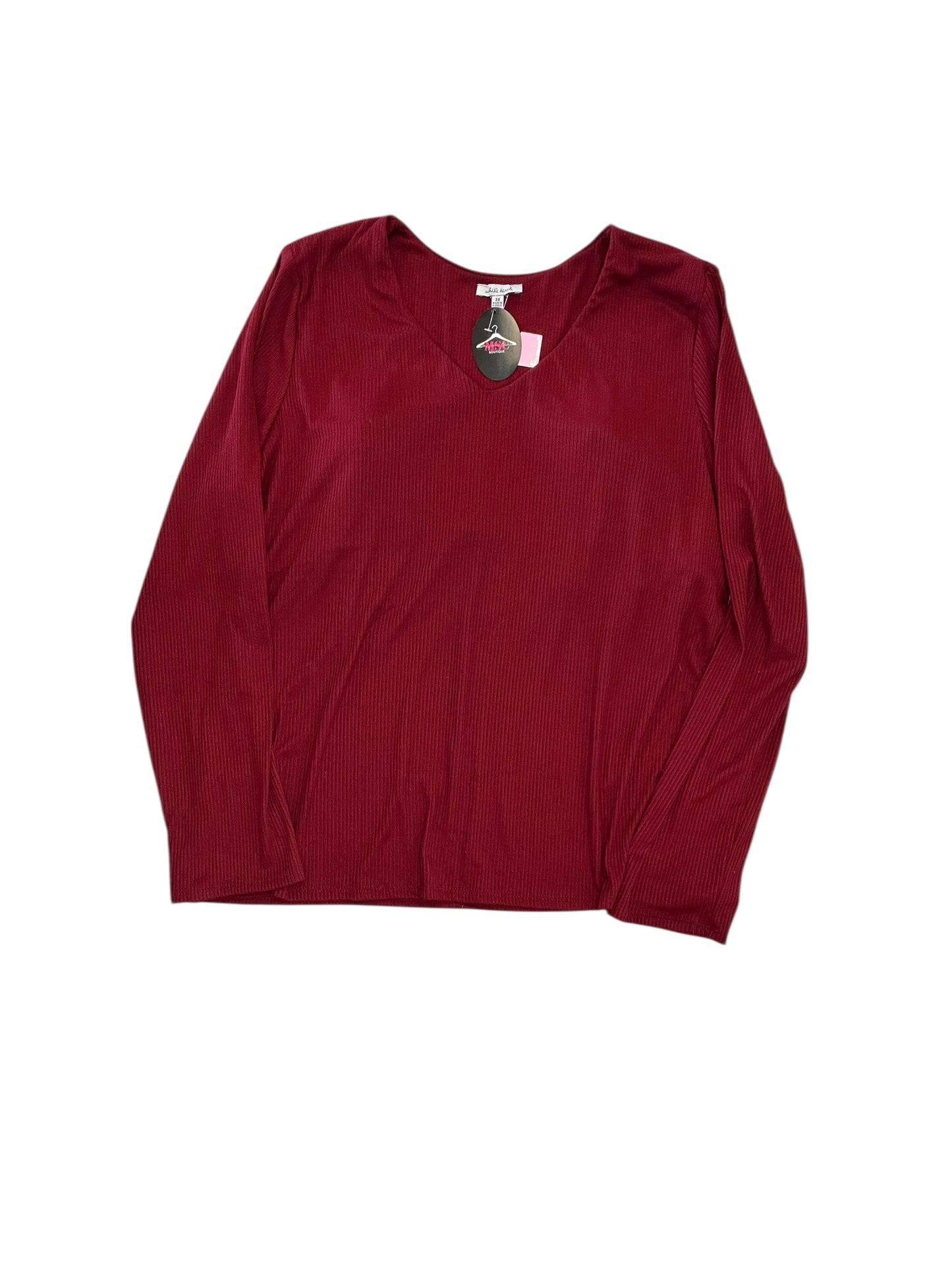 Top Ls By 7Th Ray In Orange, Size:2X