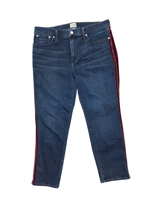 Jeans Straight By J. Crew In Blue Denim, Size:14