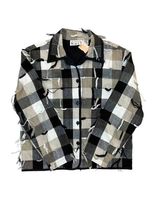 Jacket Shirt By Clothes Mentor In Checkered Pattern, Size:S