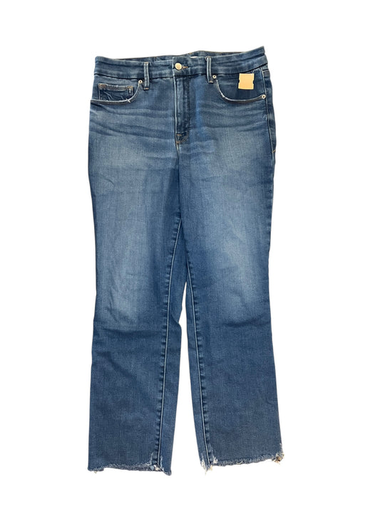 Jeans Straight By Good American In Blue Denim, Size:12