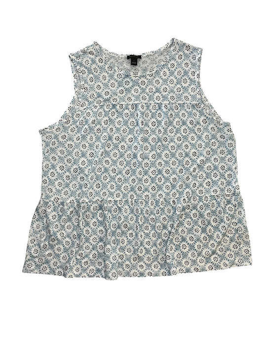 Blouse Sleeveless By Ann Taylor In White, Size:L