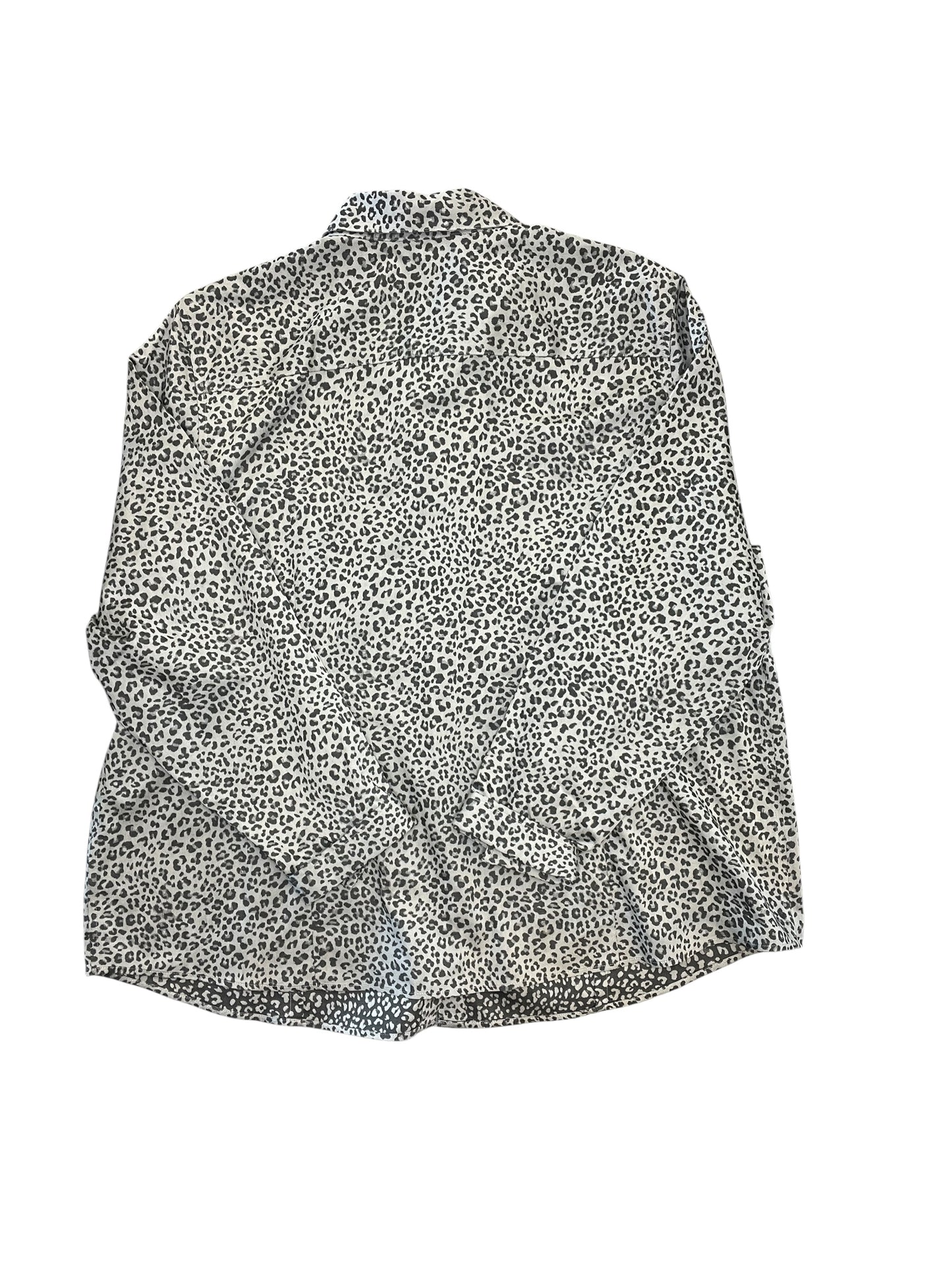 Blouse Ls By Chicos In Leopard Print, Size:2X