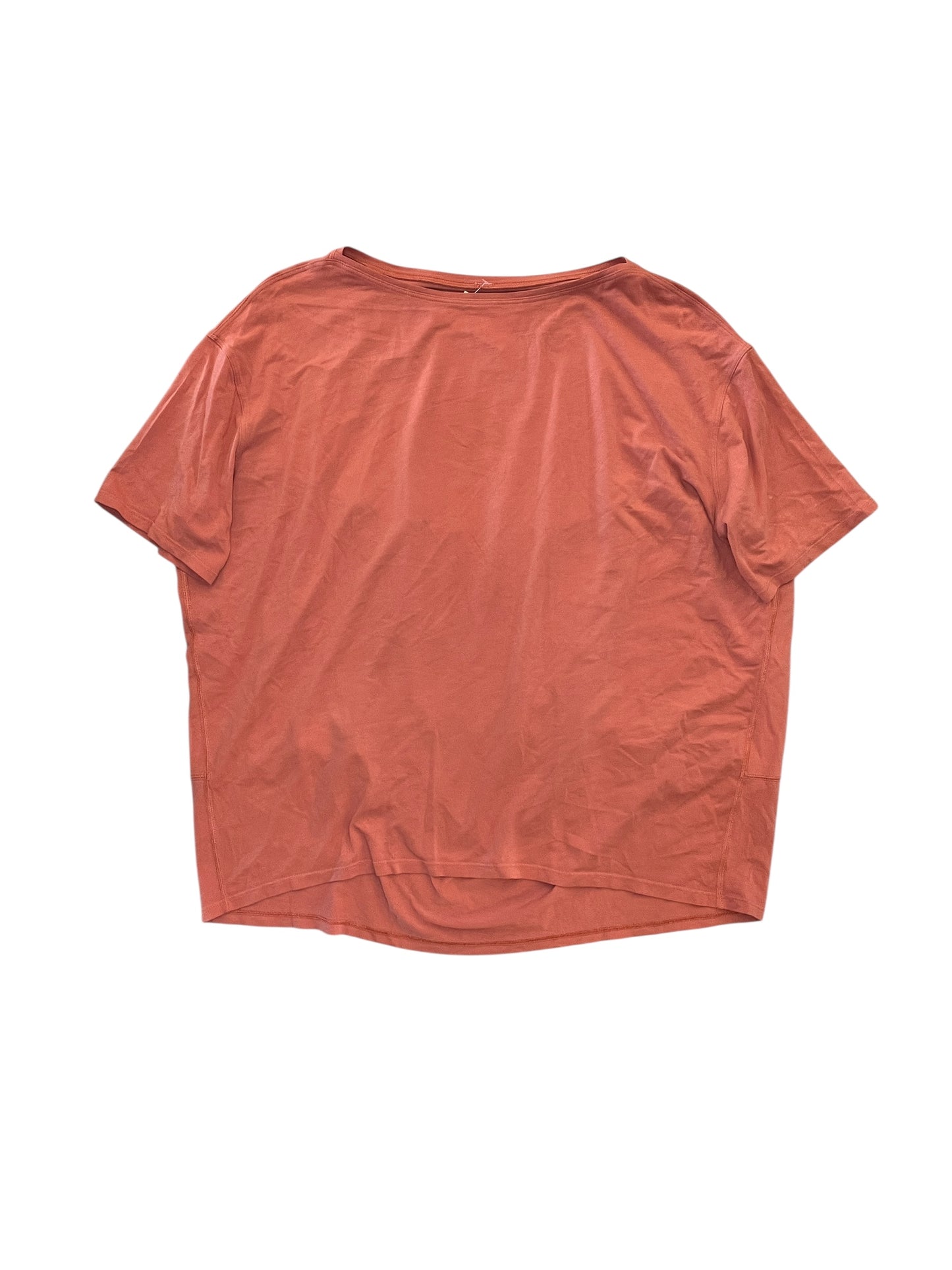 Athletic Top Ss By Lululemon In Orange, Size:L
