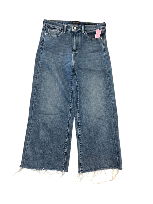 Jeans Wide Leg By Banana Republic In Blue Denim, Size:8