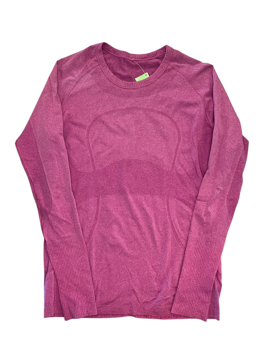Athletic Top Ls Collar By Lululemon In Pink, Size:L