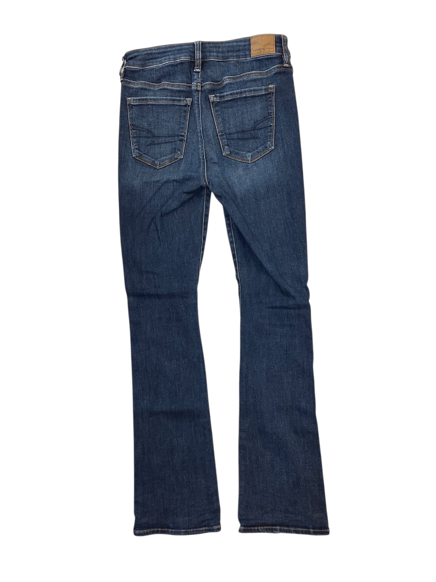Jeans Boot Cut By American Eagle In Blue Denim, Size:4