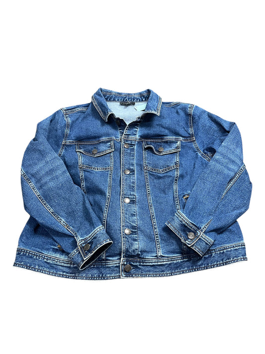 Jacket Denim By Talbots In Blue Denim, Size:3X