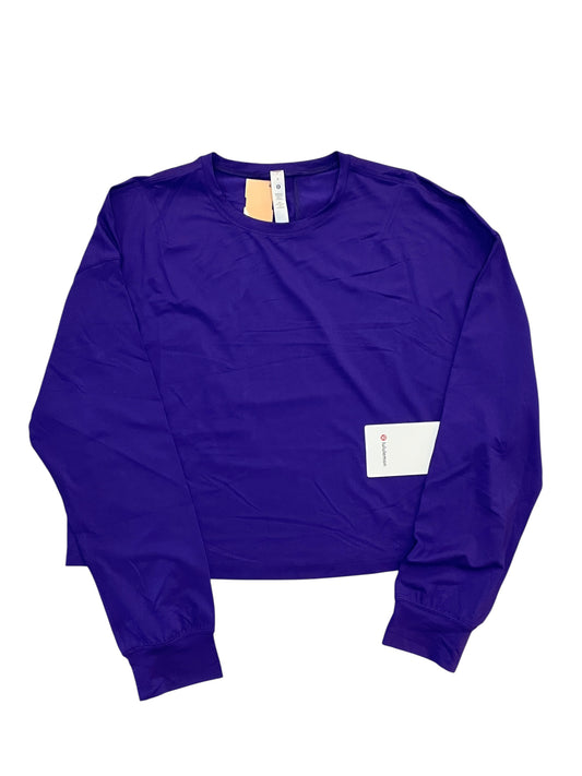 Athletic Top Ls Crewneck By Lululemon In Purple, Size:M
