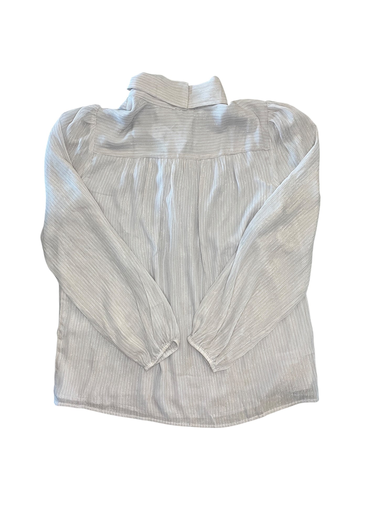Blouse Ls By Ann Taylor In Grey, Size:S