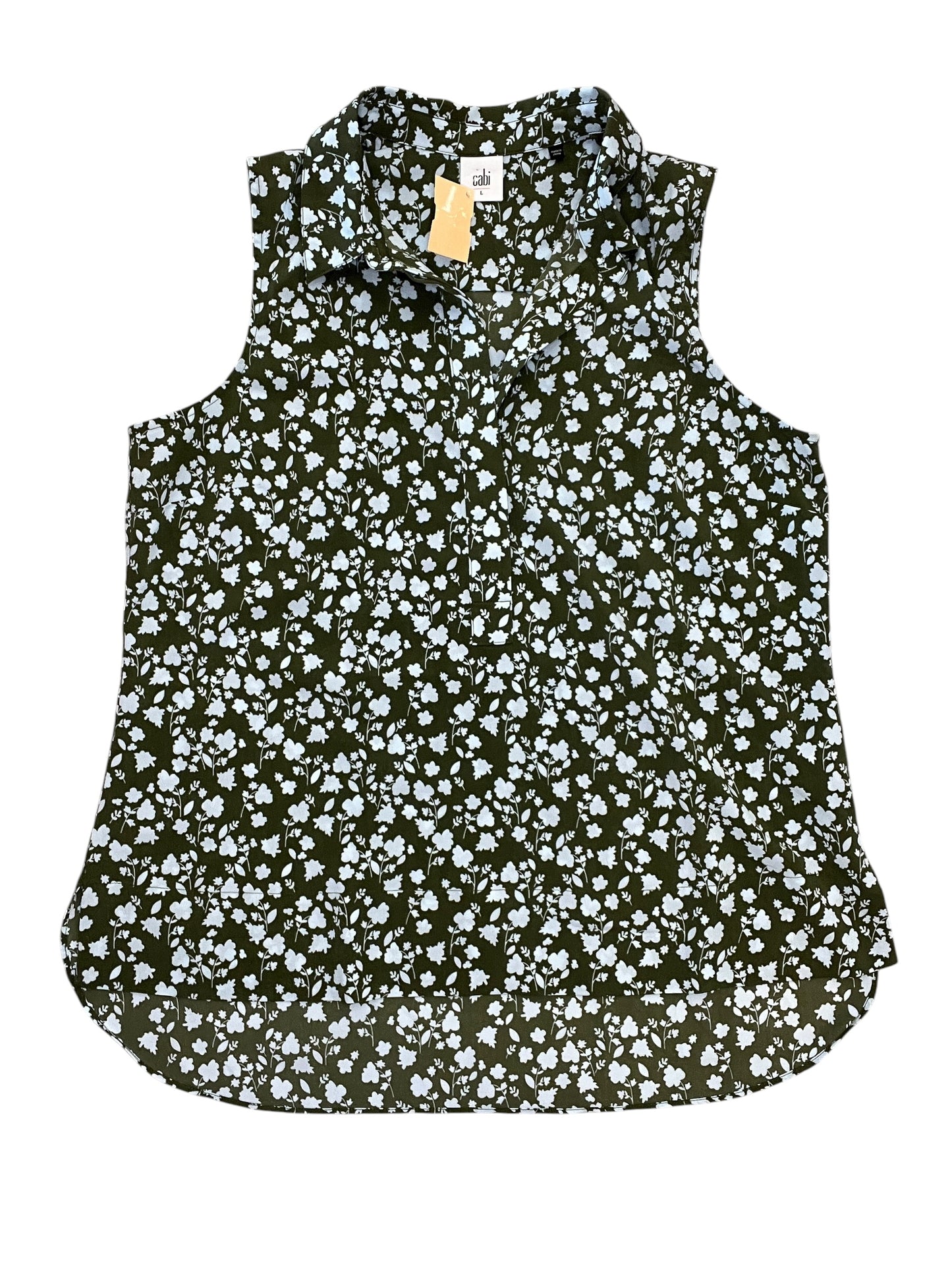 Blouse Sleeveless By Cabi In Green, Size:L