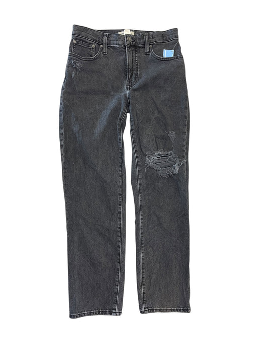 Jeans Straight By Madewell In Black Denim, Size:2