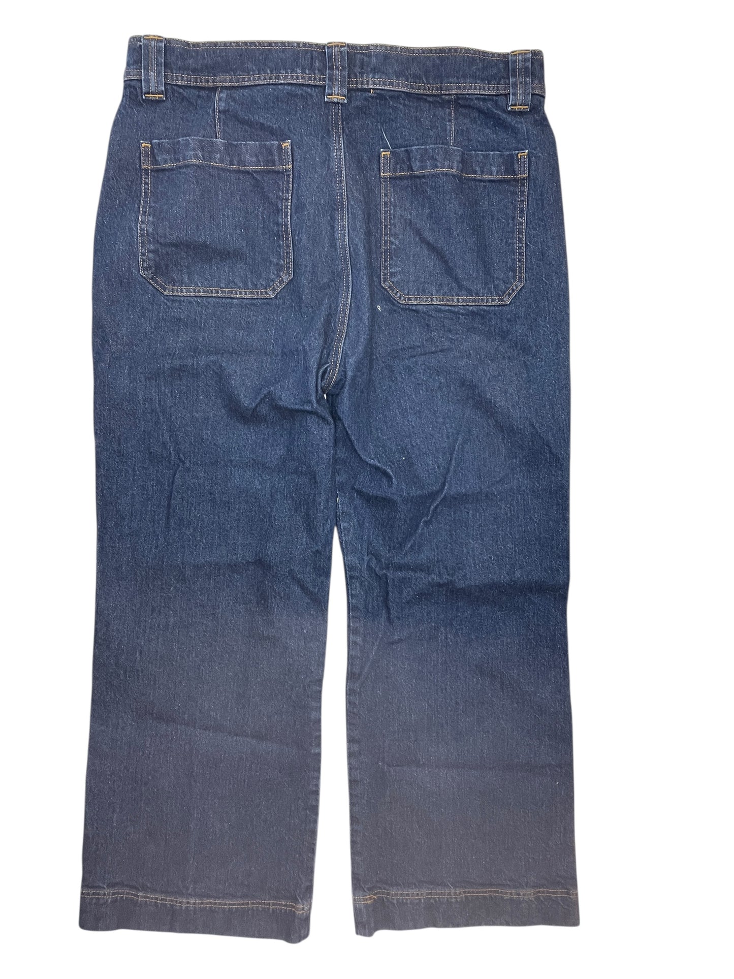 Jeans Cropped By Loft In Blue Denim, Size:12