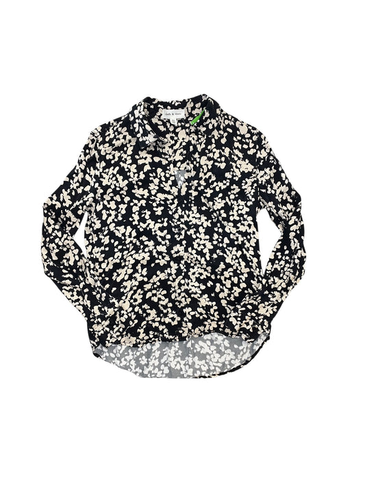 Blouse Ls By Cloth & Stone In Black & Cream, Size:Xs