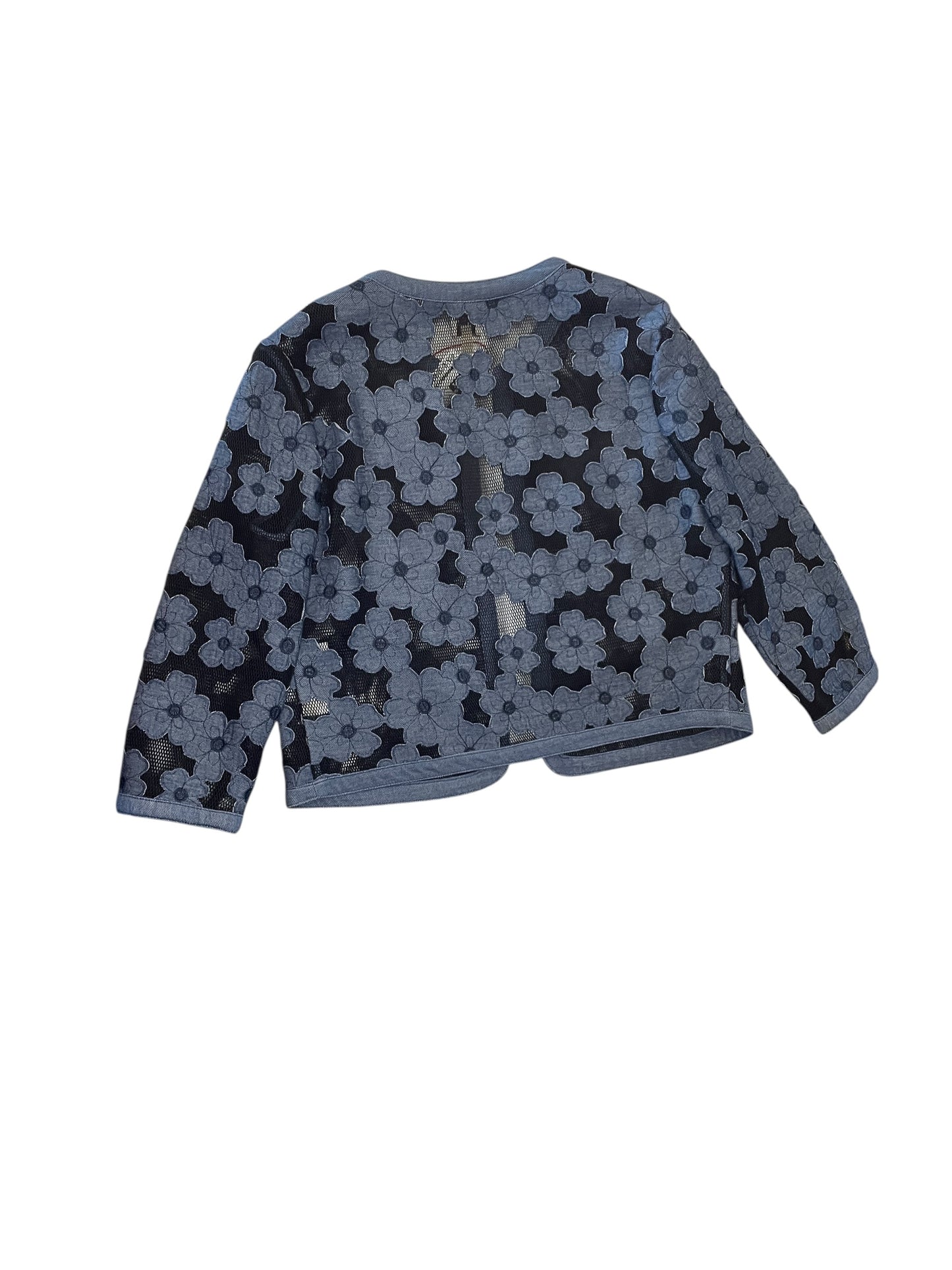 Cardigan By Anne Klein In Blue, Size:L
