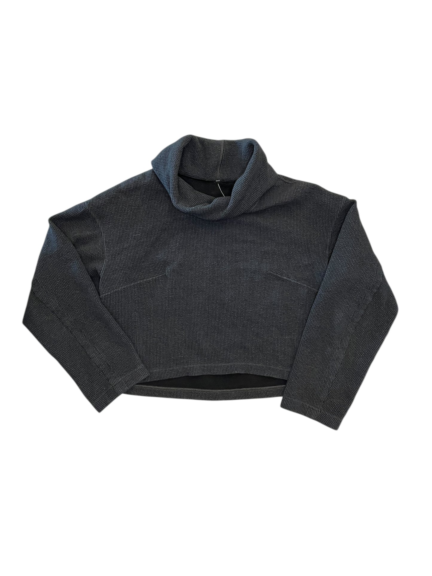 Athletic Top Ls Collar By Lululemon In Grey, Size:S