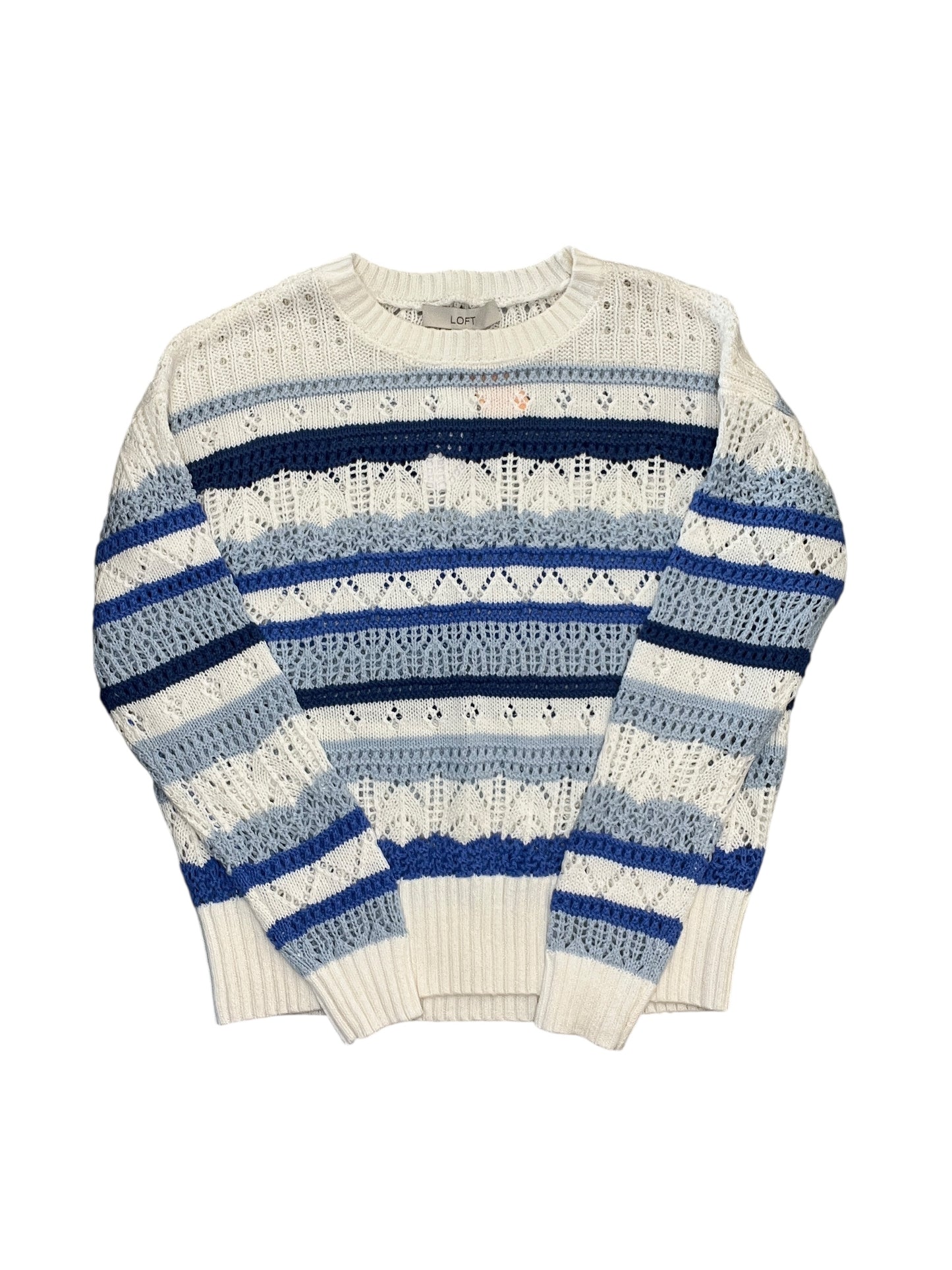 Top Ls By Loft In Blue & White, Size:Xs