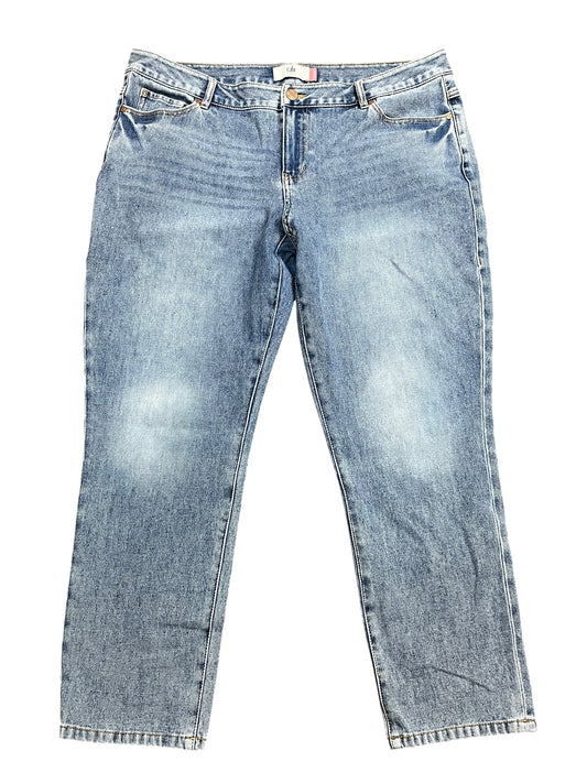 Jeans Straight By Cabi In Blue Denim, Size:16