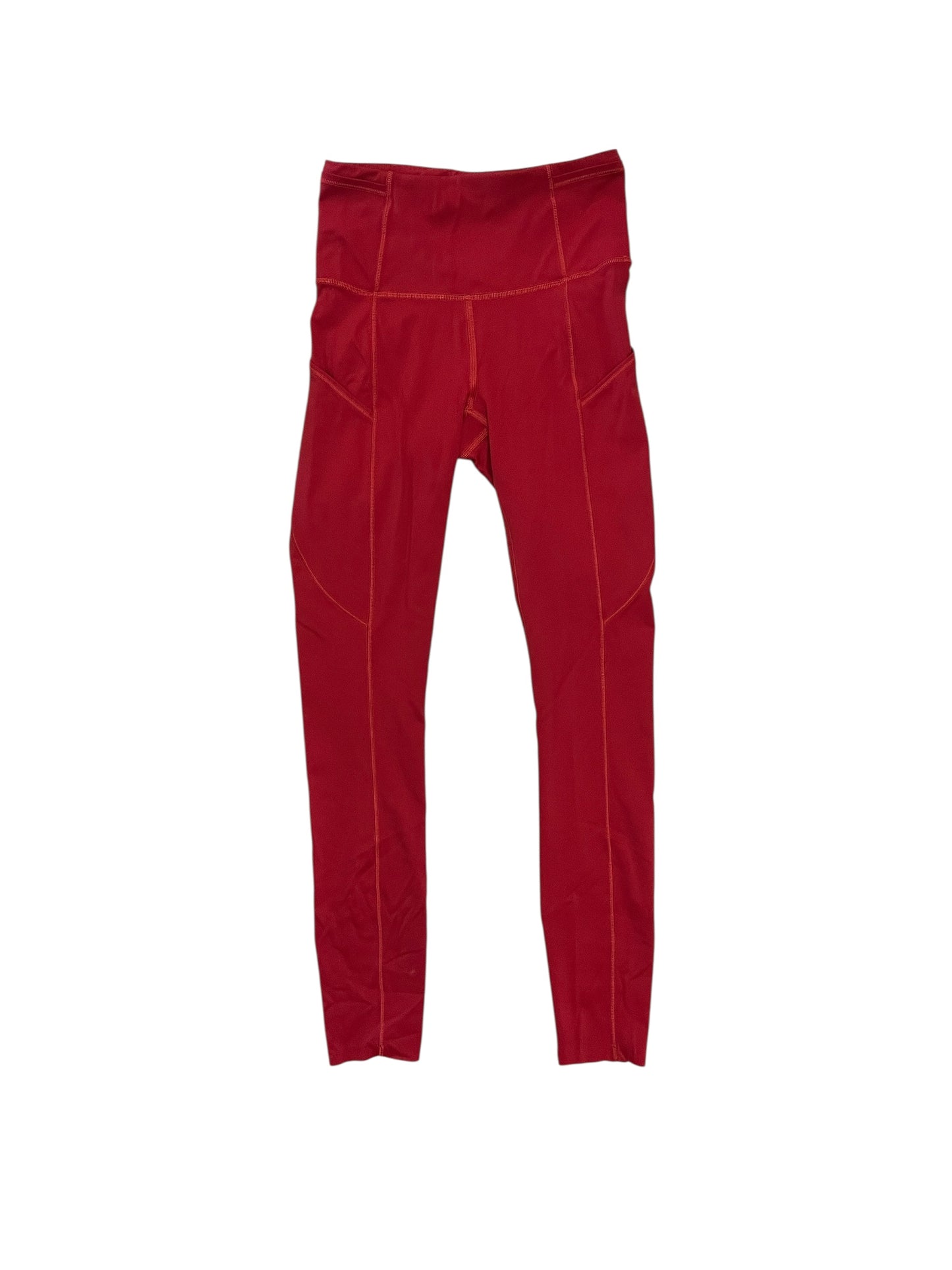 Athletic Leggings By Lululemon In Red, Size:Xs