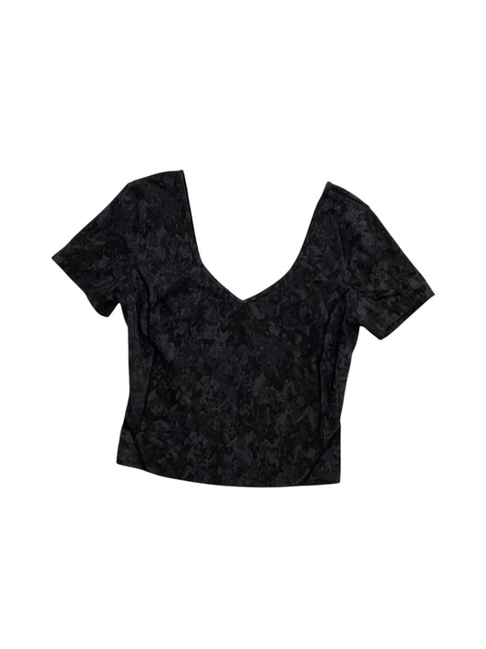 Athletic Top Ss By Lululemon In Black, Size:S
