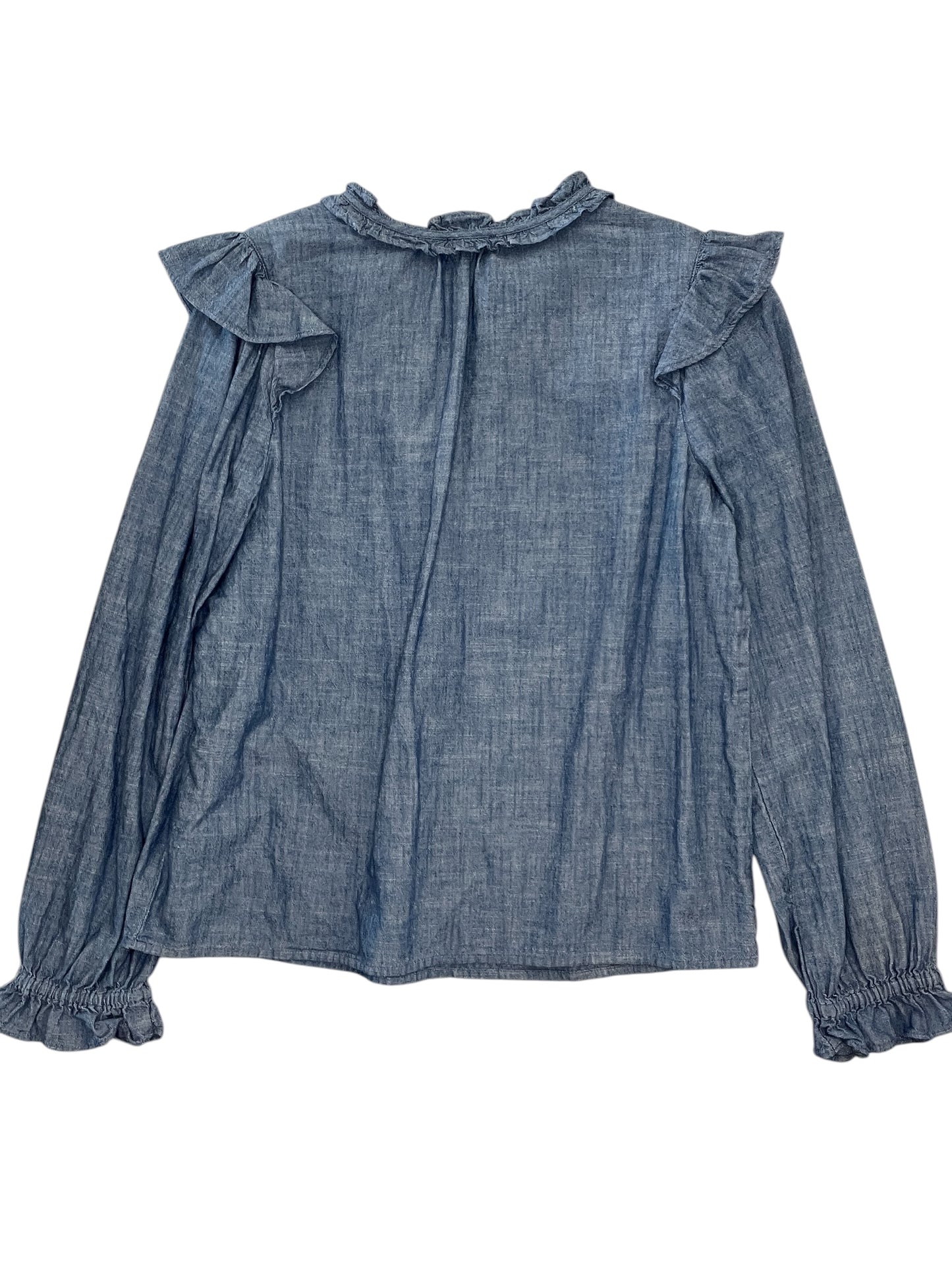 Blouse Ls By J. Crew In Blue, Size:Xs
