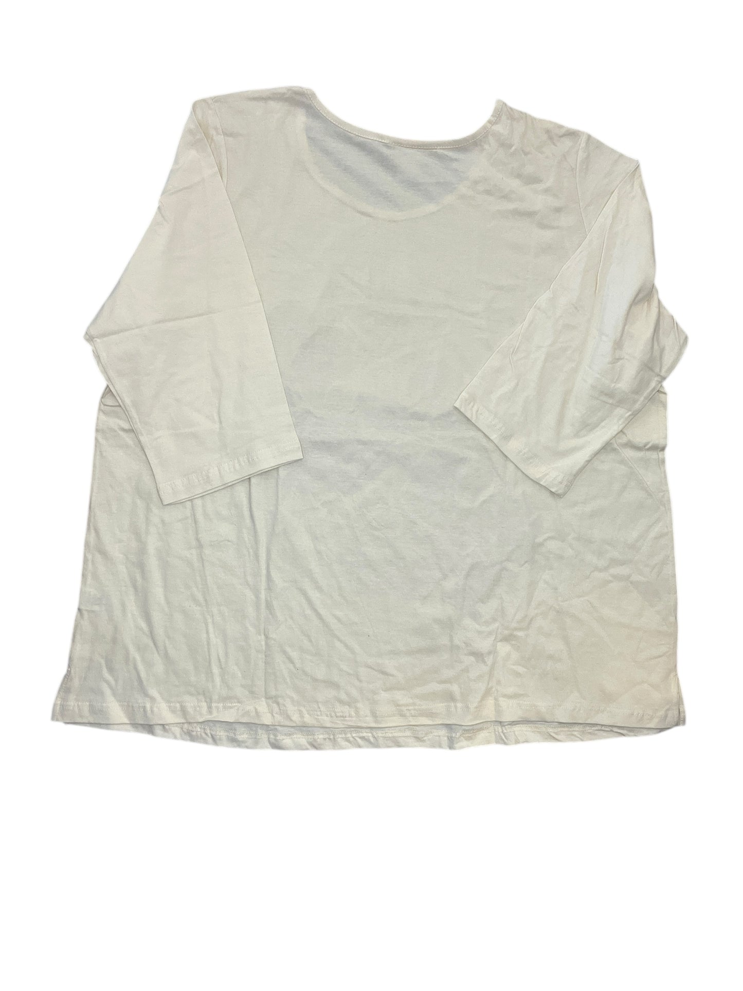 Top Ss By Woman Within In Cream, Size:2X