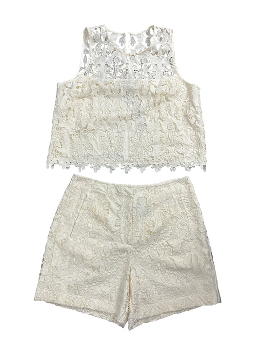 Shorts Set By White House Black Market In Cream, Size:L