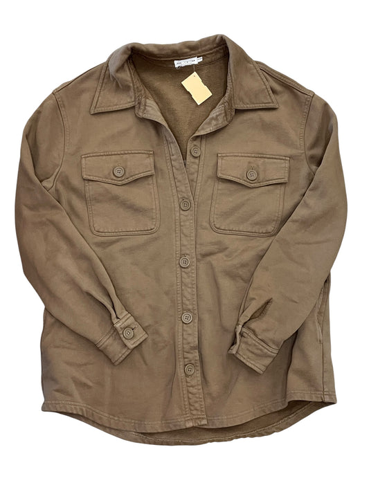Jacket Shirt By Good American In Brown, Size:L