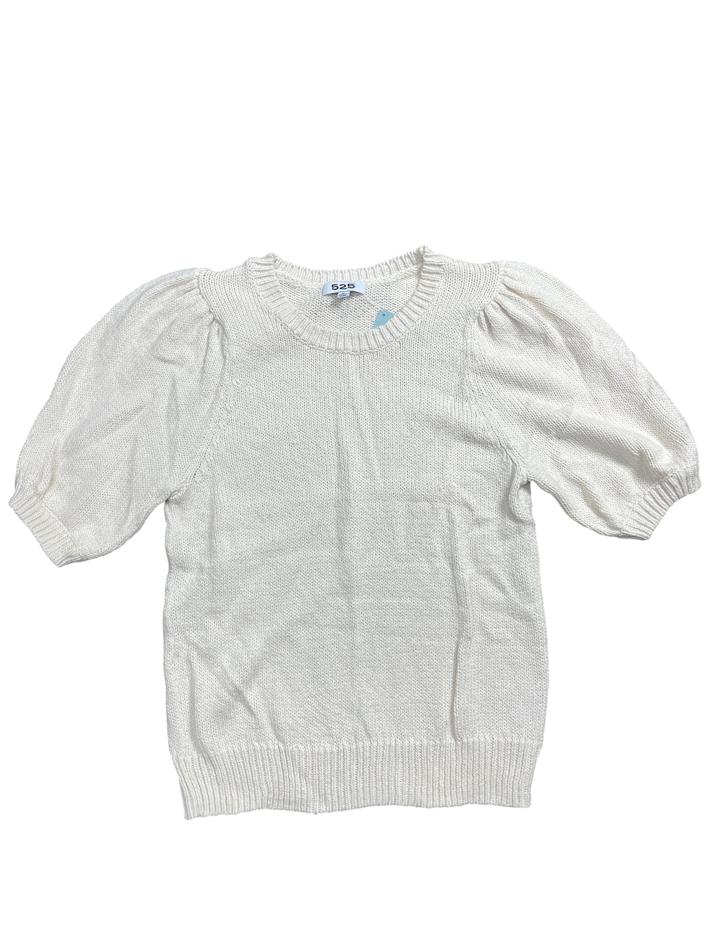 Sweater Ss By 525 In Cream, Size:M