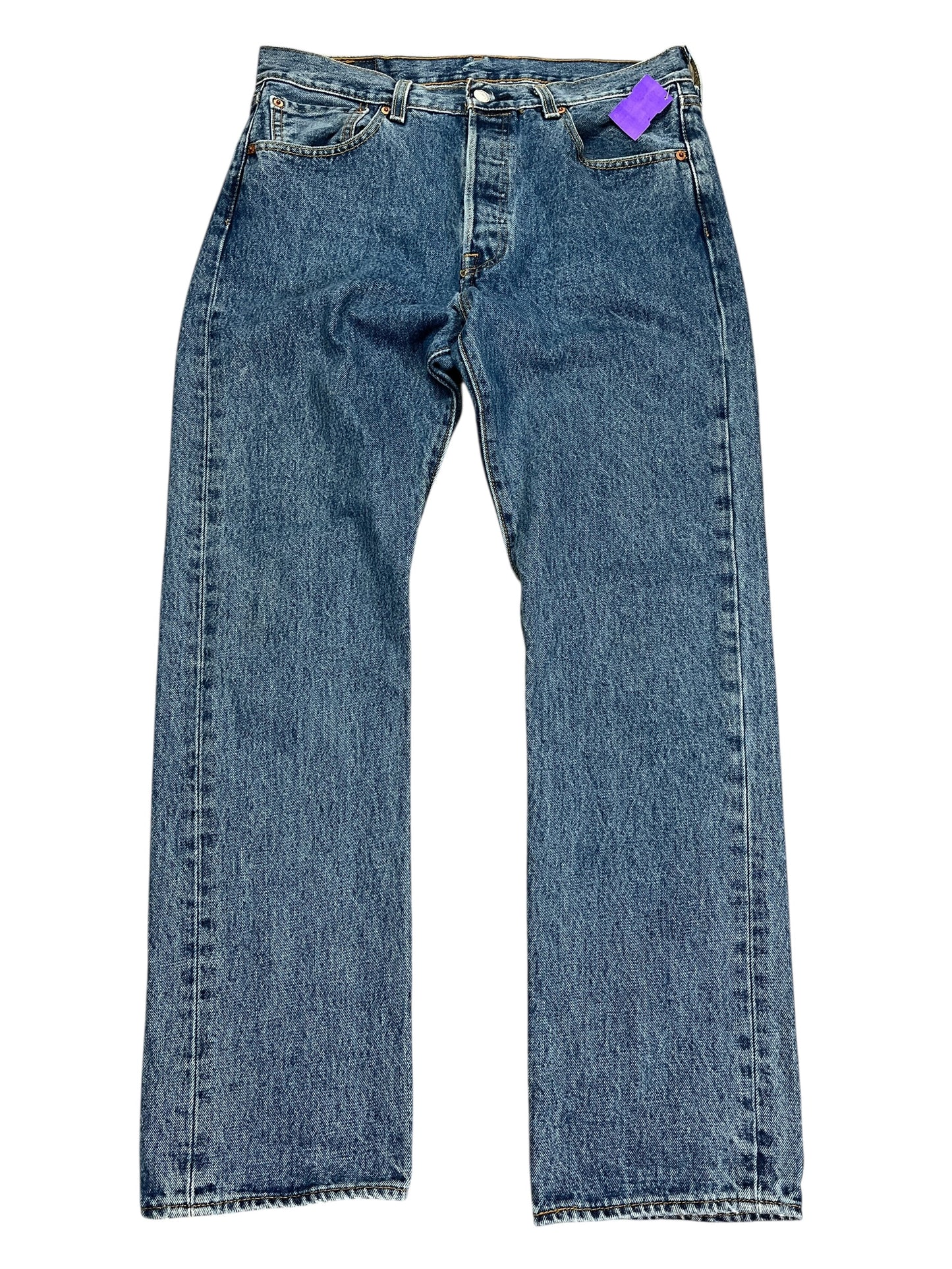 Jeans Straight By Levis In Blue Denim, Size:10