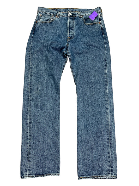 Jeans Straight By Levis In Blue Denim, Size:10