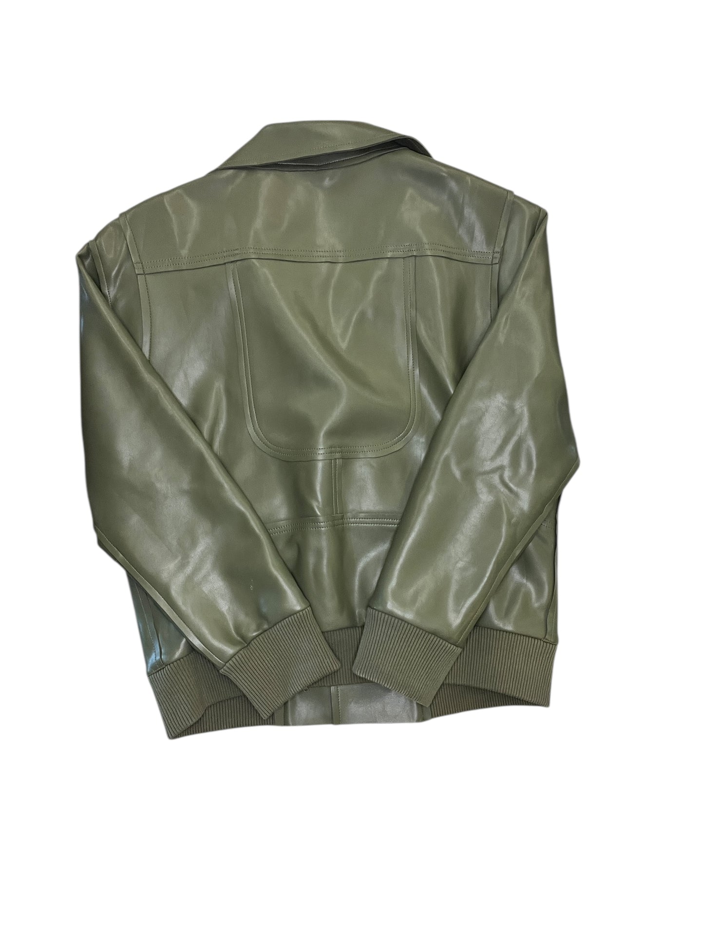 Jacket Moto By Norma Kamali In Green, Size:S
