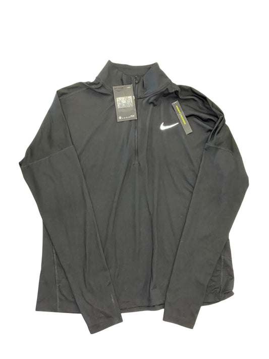 Athletic Top Ls Collar By Nike In Black, Size:L