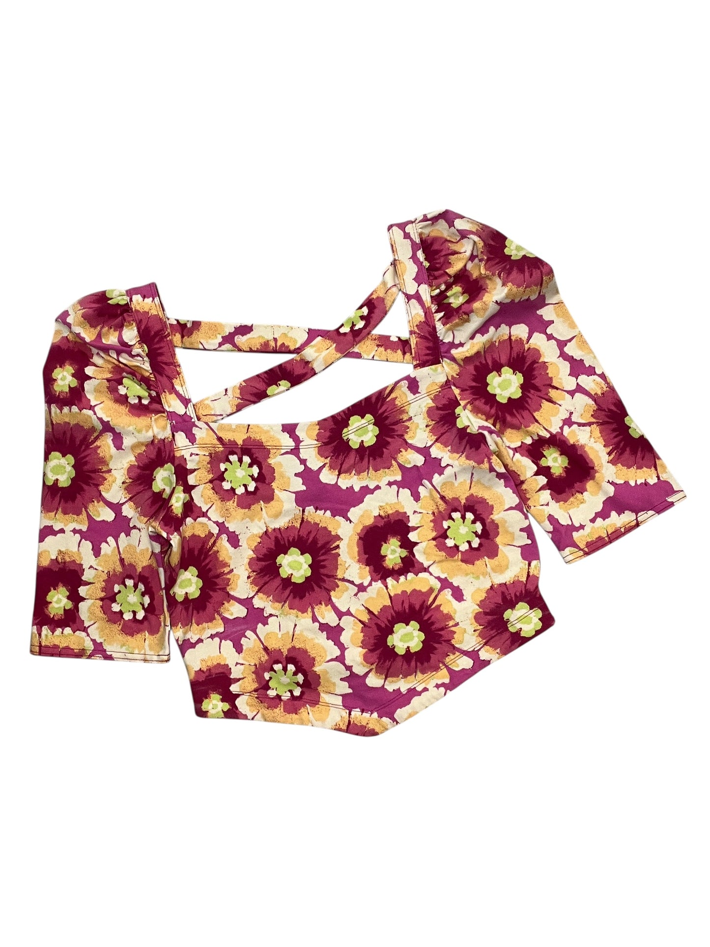 Top Ss By Free People In Floral Print, Size:S