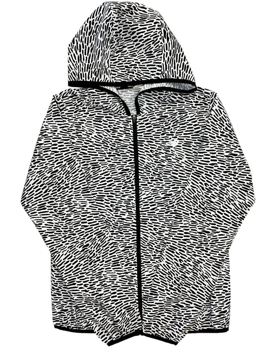 Athletic Jacket By New Balance In Black & White, Size:S