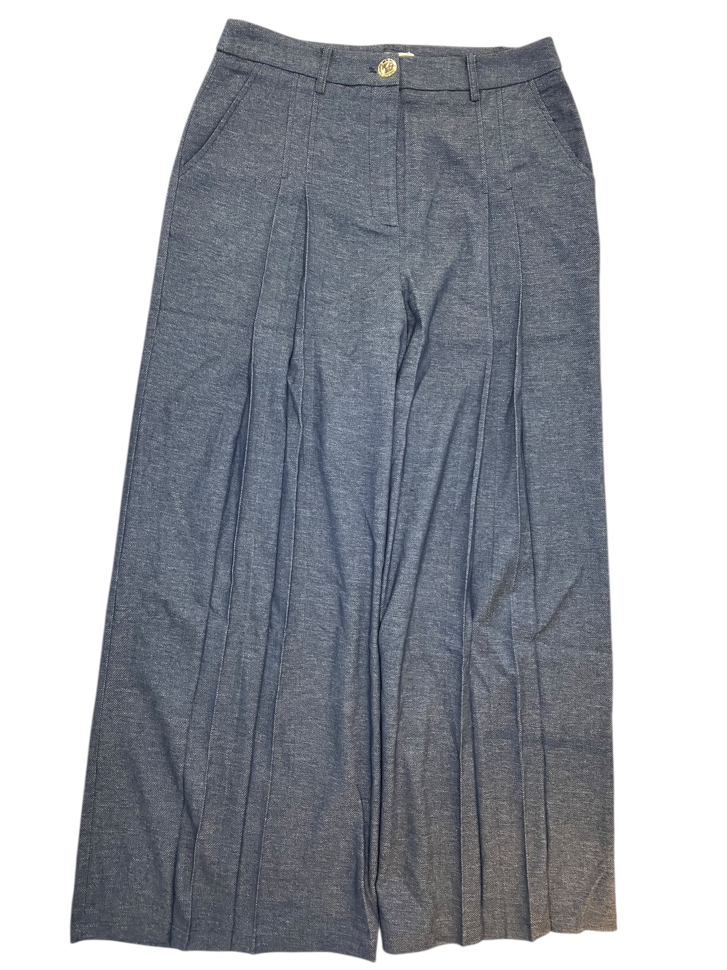 Pants Wide Leg By Commense In Blue, Size:L