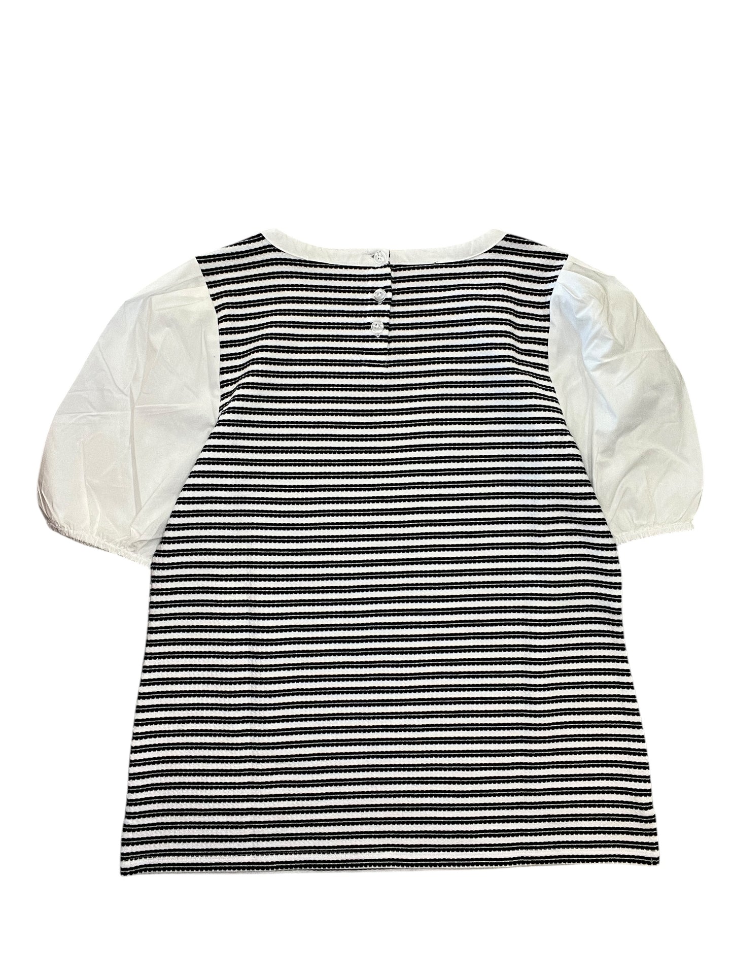 Blouse Ss By Talbots In Black & White, Size:S