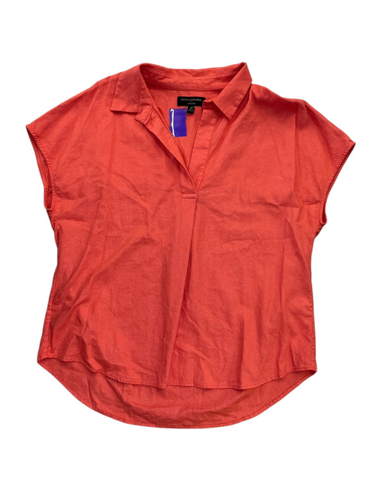 Blouse Sleeveless By Banana Republic In Orange, Size:M