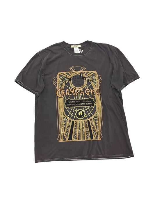 Top Ss By Project Social Tee In Brown, Size:Osfm
