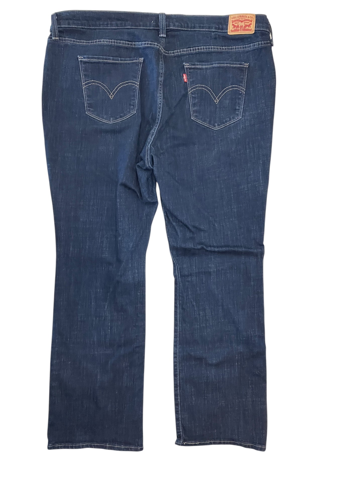 Jeans Boot Cut By Levis In Blue Denim, Size:22