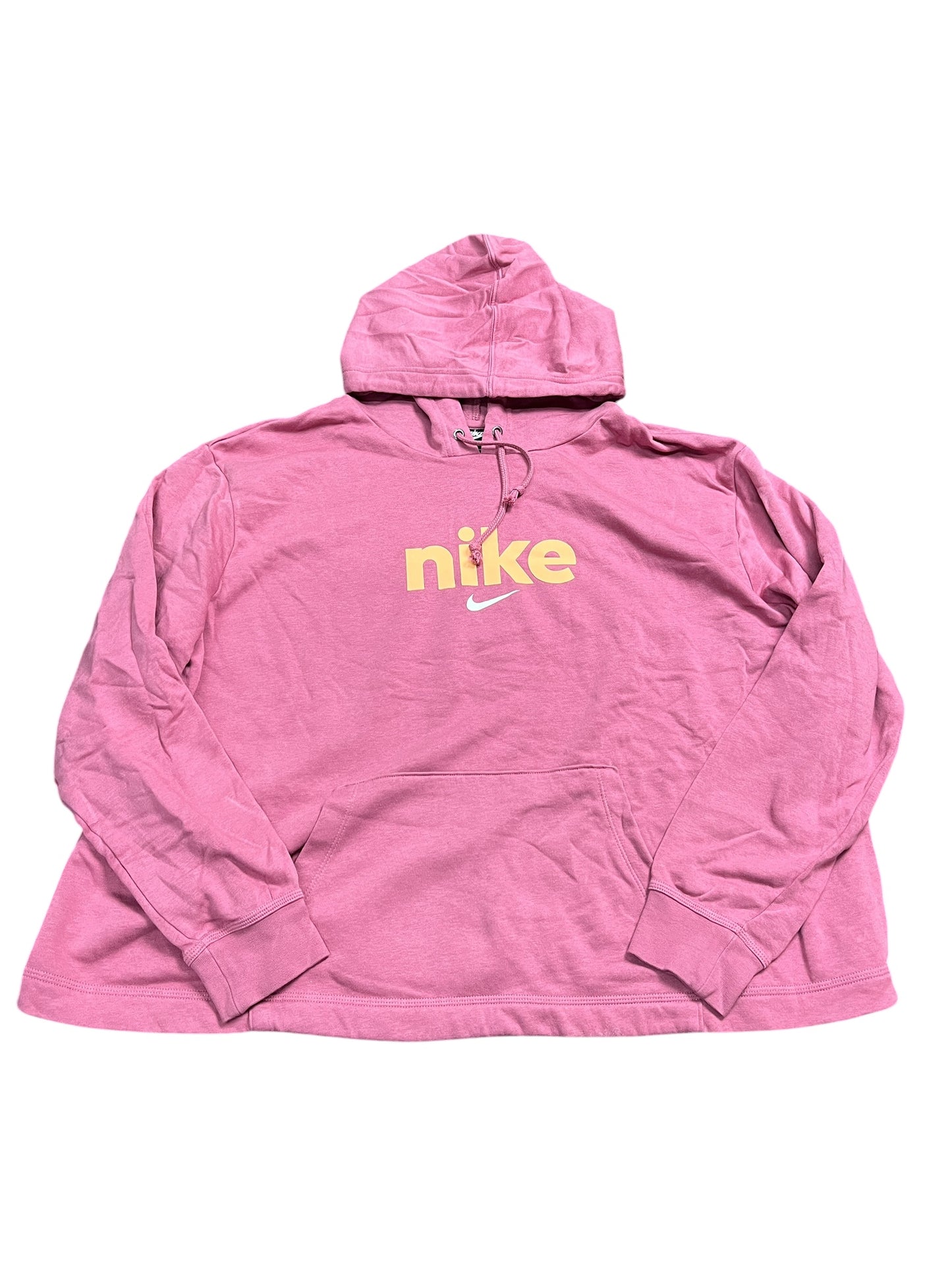 Athletic Sweatshirt Hoodie By Nike Apparel In Pink, Size:2X