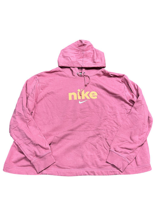 Athletic Sweatshirt Hoodie By Nike Apparel In Pink, Size:2X