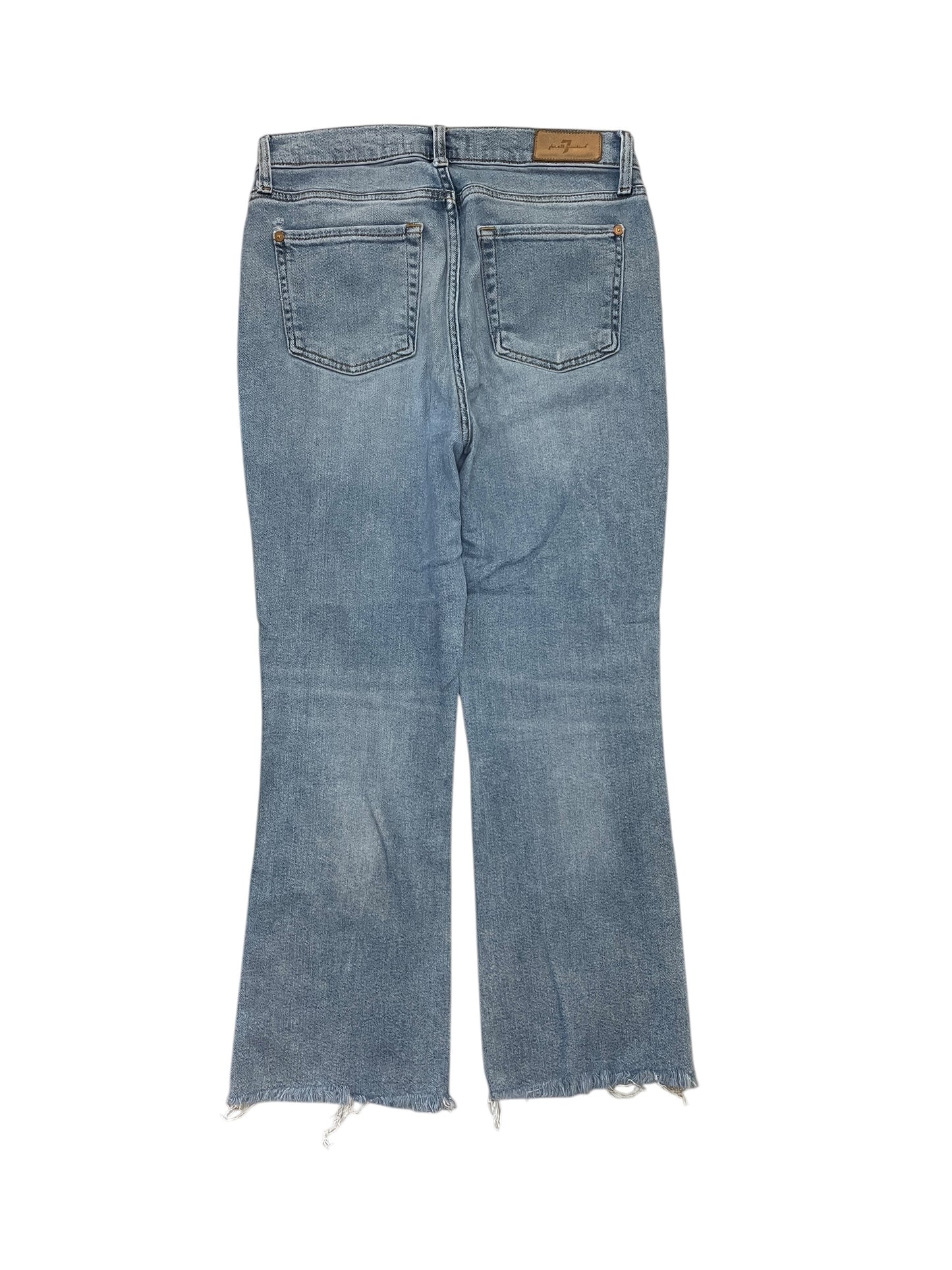 Jeans Straight By 7 For All Mankind In Blue Denim, Size:8