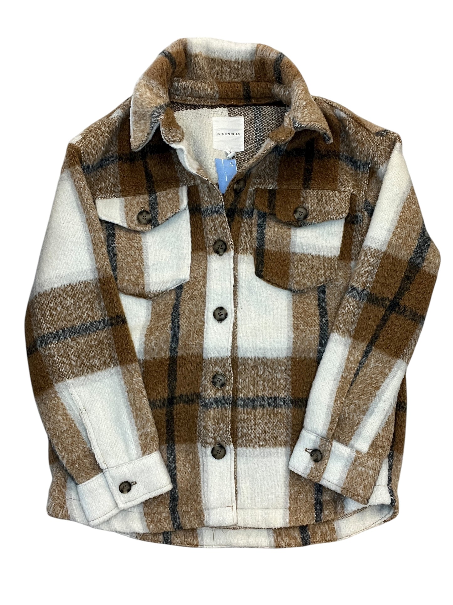 Jacket Shirt By Avec Les Filles In Orange, Size:M