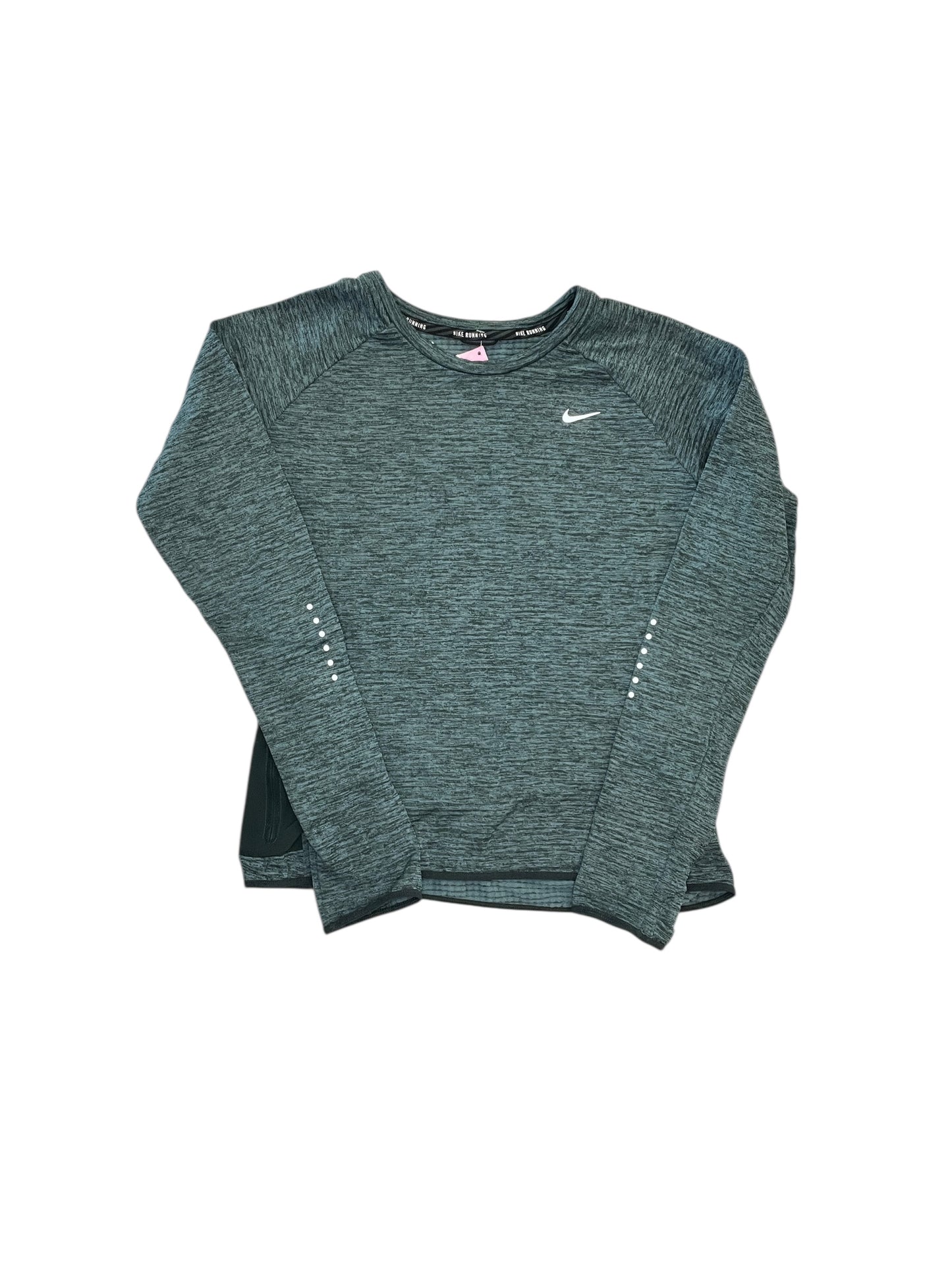Athletic Top Ls Collar By Nike Apparel In Green, Size:M