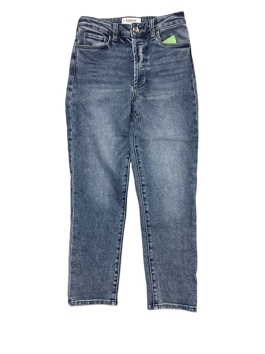 Jeans Straight By Evereve In Blue Denim, Size:0