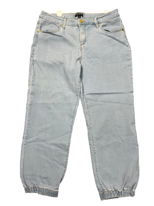 Jeans Wide Leg By Iman Hsn In Blue Denim, Size:16