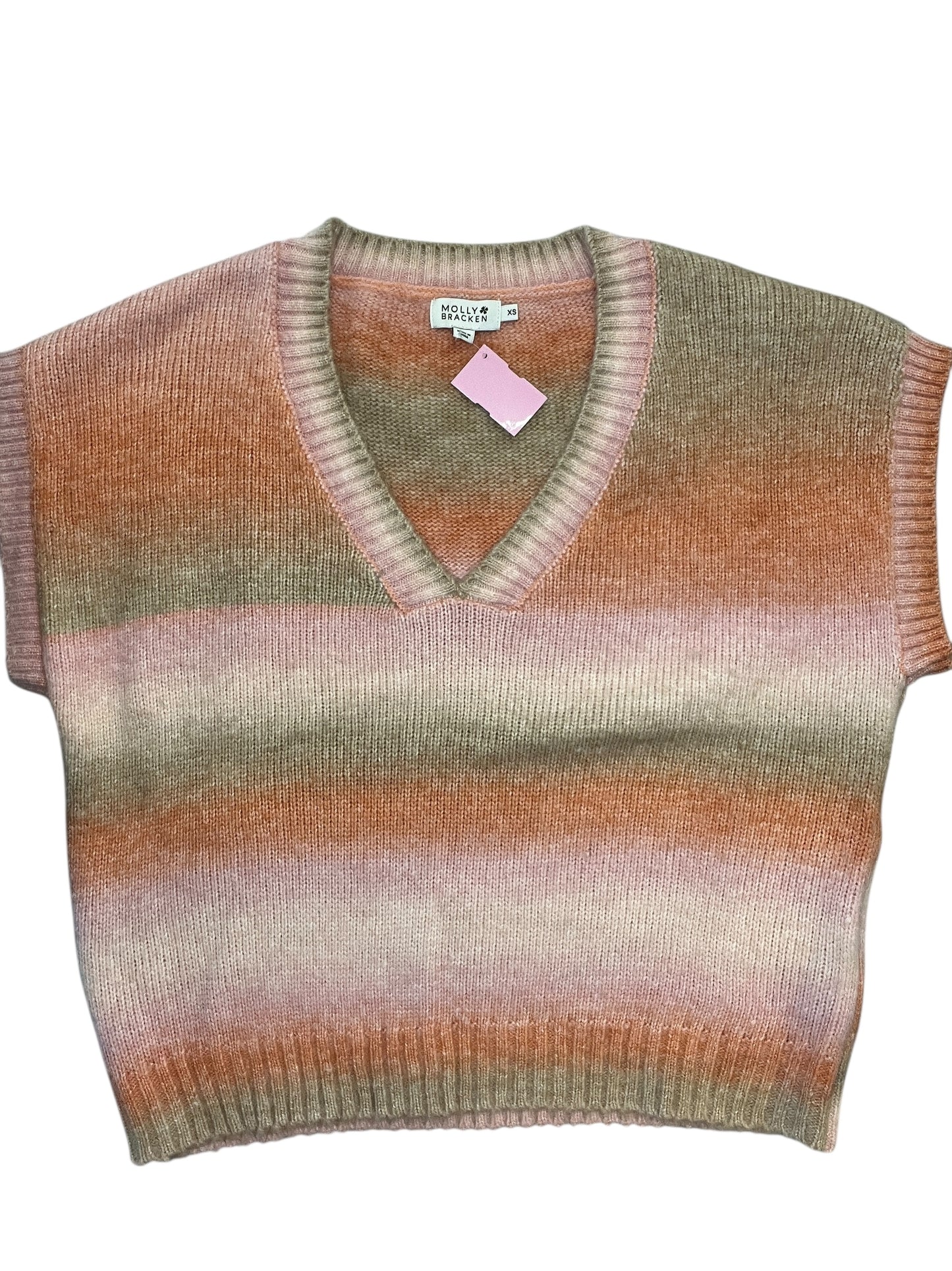 Vest Sweater By Molly Bracken In Pink, Size:Xs